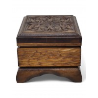 Шкатулка деревянная резная 14*14 см