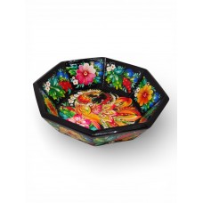 Сахарница восьмигранная 21 см с петриковской росписью