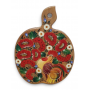 Доска "Яблоко" с петриковской росписью 35*25 см ❤️ Традиции в каждом изделии