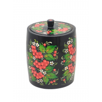 Бочонок для сыпучих с петриковской росписью