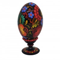 Пысанка на ножке с петриковской росписью