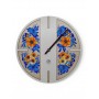 Часы настенные с петриковской росписью в желто-голубых цветах ❤️ Традиции в каждом изделии