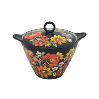 Сахарница с петриковской росписью